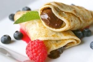 Plate of Nutella Crepes