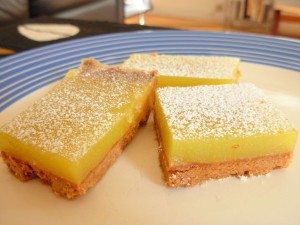 Freezing lemon bars