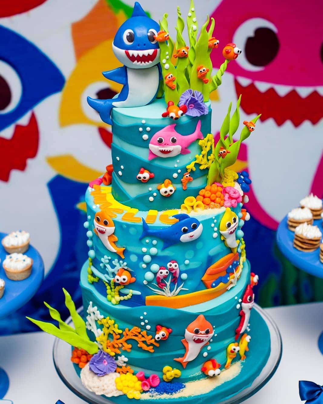 15 Adorable Baby Shark Birthday Cake Ideas (They're So Cute)