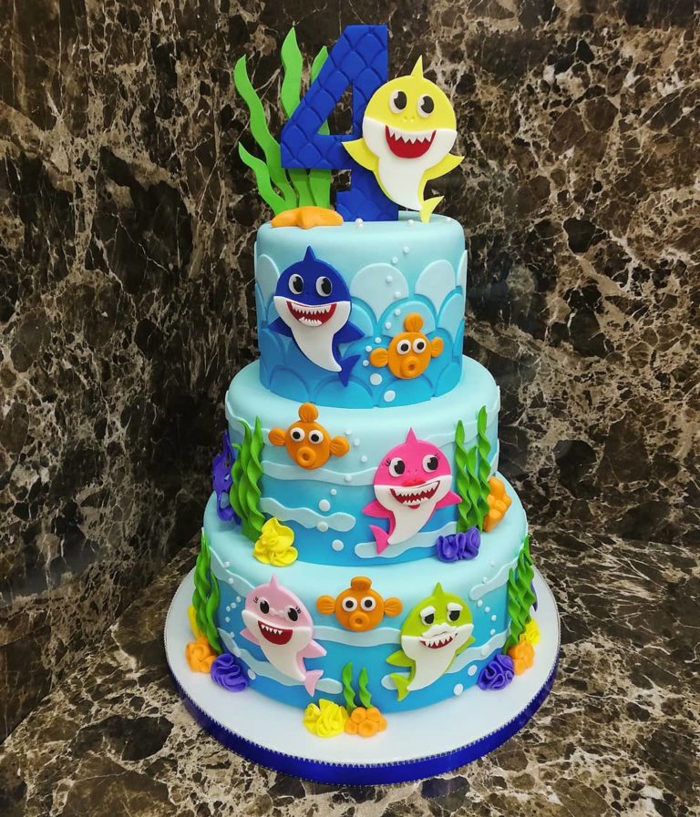 15 Adorable Baby Shark Birthday Cake Ideas (They're So Cute)