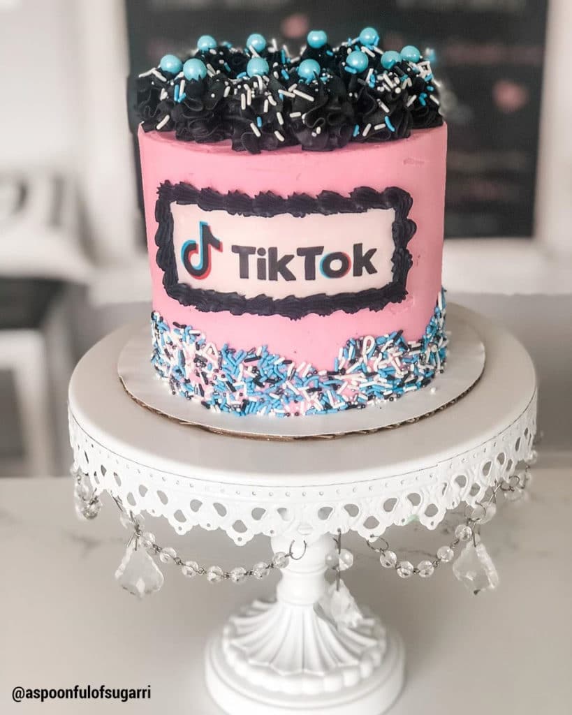 Tik Tok Happy Birthday Cake Topper