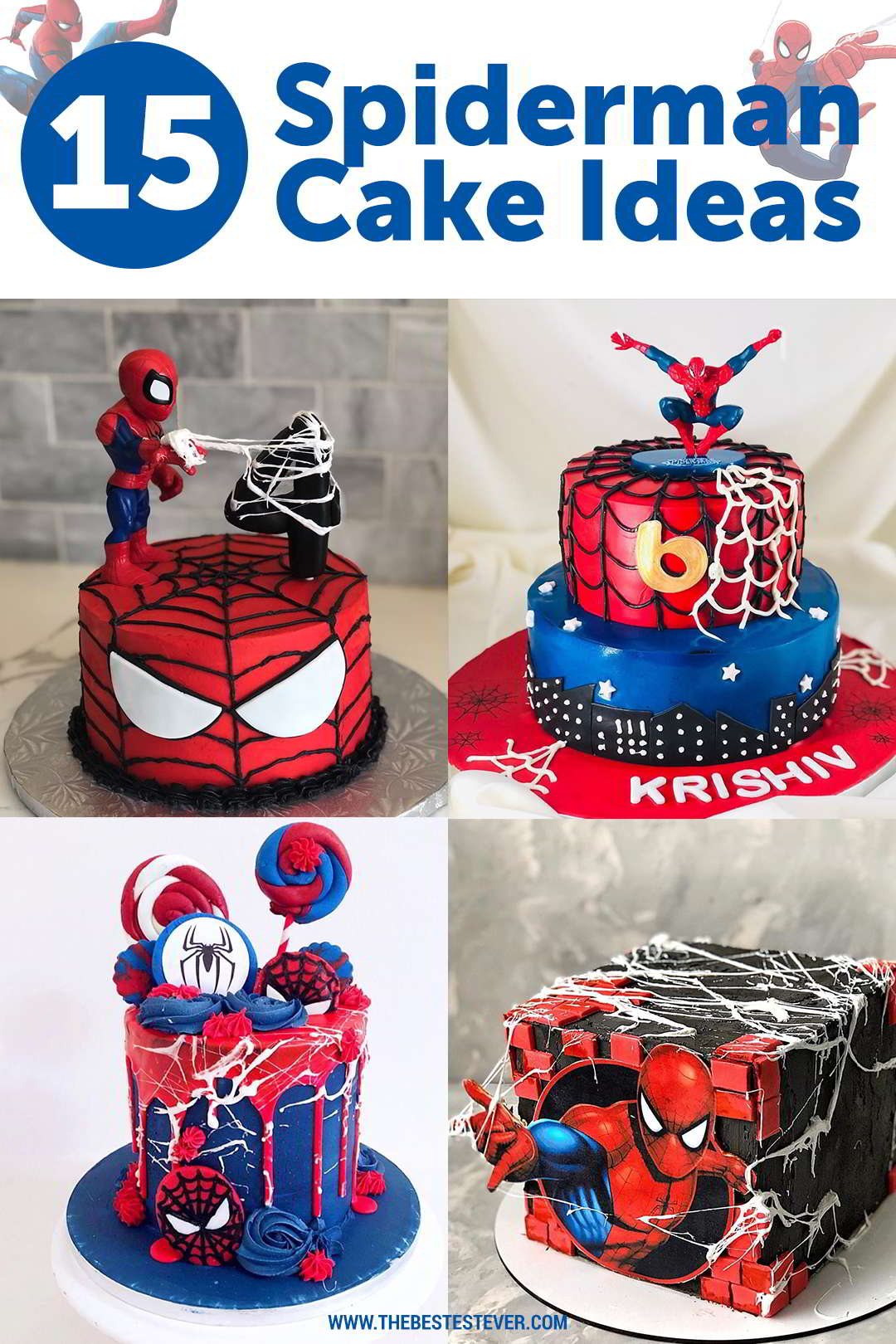 🎂 Happy Birthday Spider Man Cakes 🍰 Instant Free Download