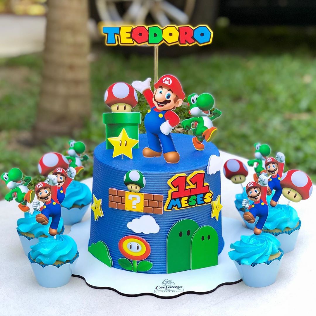 15 Amazing & Cute Super Mario Cake Ideas & Designs