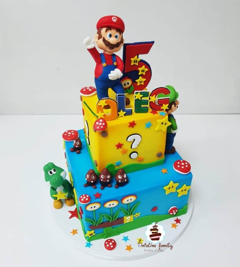 15 Amazing & Cute Super Mario Cake Ideas & Designs